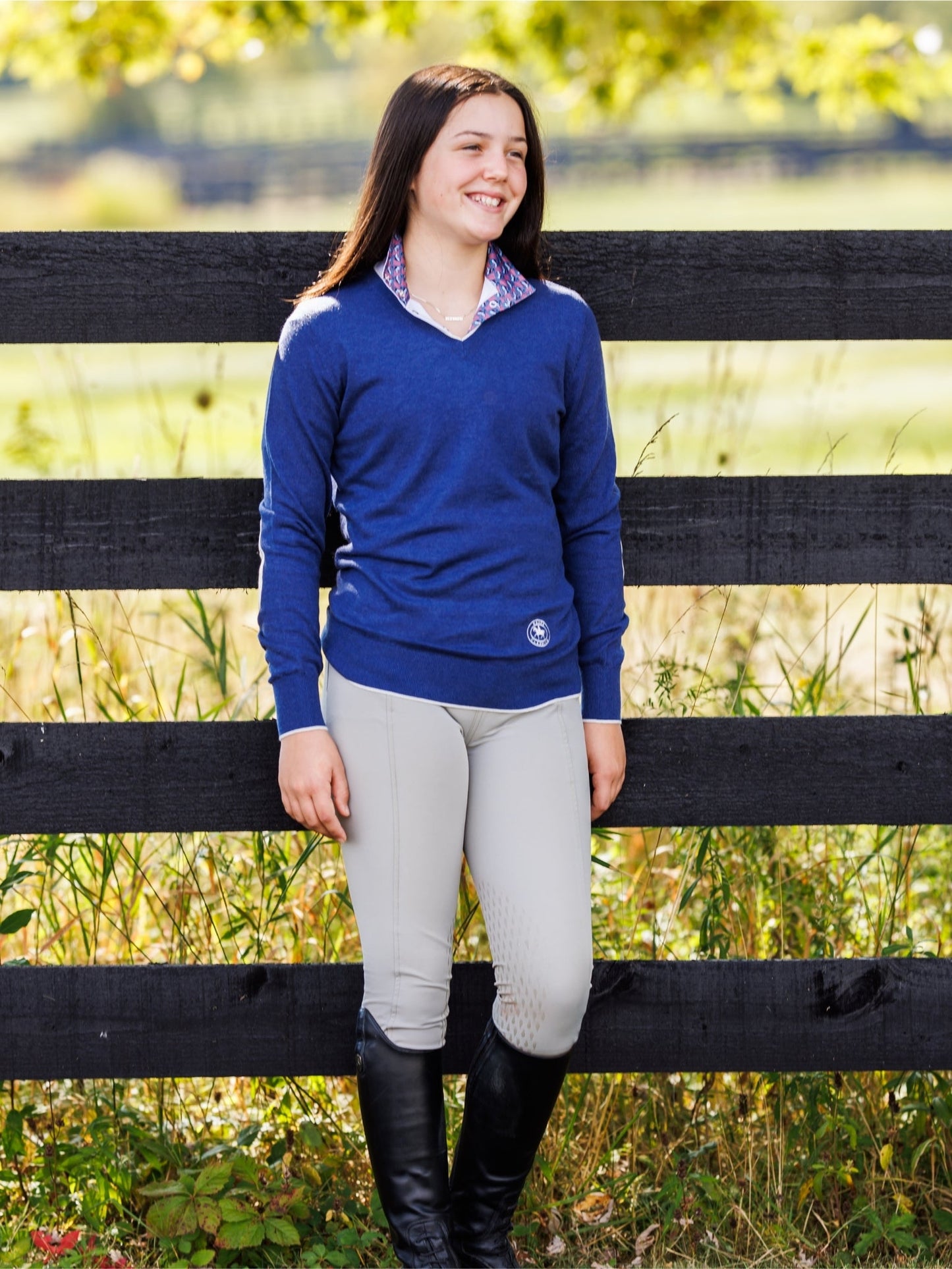 Stirrup Talk Ladies Talent Yarn Straight Collar Short Sleeve Show Shirt