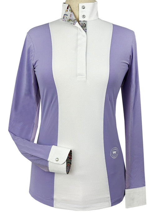 Girls "Luna II" Lavender with Jumper Classic Long Sleeve Performance Show Shirt