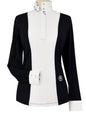 Ladies "Luna II" Black with Unicorns Long Sleeve Performance Show Shirt