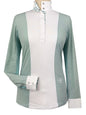 Ladies "Luna II" Seafoam with Palm Trees Long Sleeve Performance Show Shirt