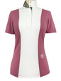 Girls "Luna II" Dark Pink Gallop Garden Short Sleeve Performance Show Shirt