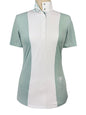 Ladies "Luna II" Seafoam with Palm Trees Short Sleeve Performance Show Shirt