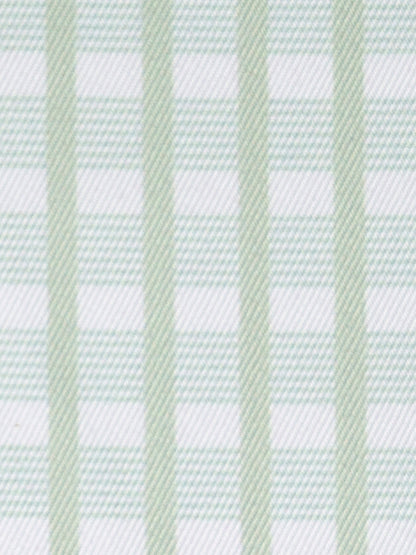 Ladies Sage Green "Luna II" Short Sleeve Performance Show Shirt with Green Check Trim