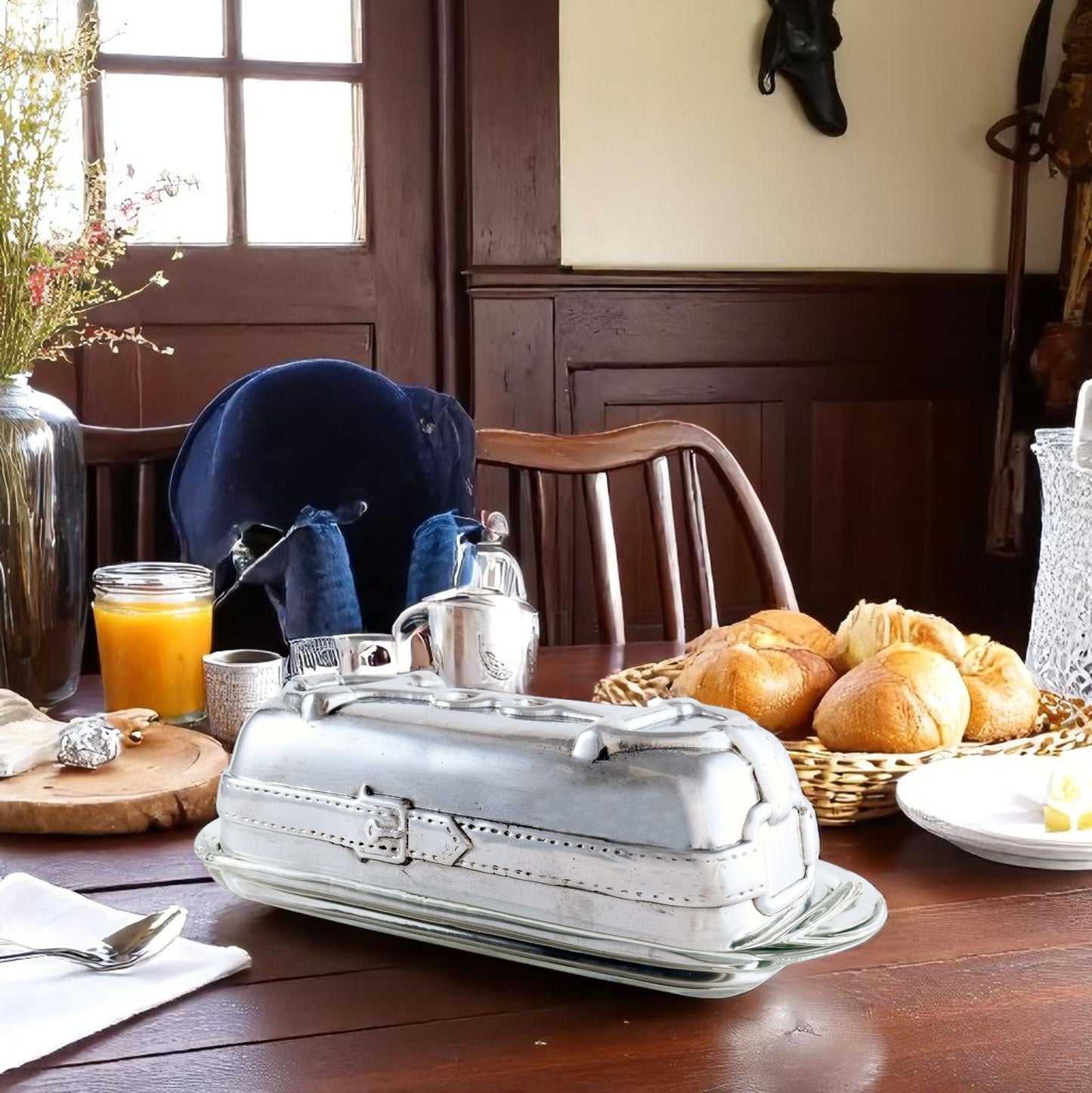 Equestrian Butter Dish