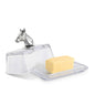 Glass Butter Dish - Horse Head