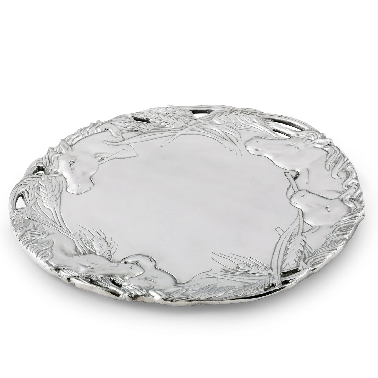 Horse Round Tray 12