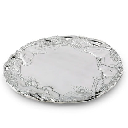 Horse Round Tray 12