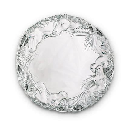 Horse Round Tray 12