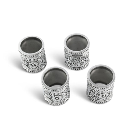 Concho Pattern Napkin Rings Set of 4