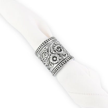 Concho Pattern Napkin Rings Set of 4