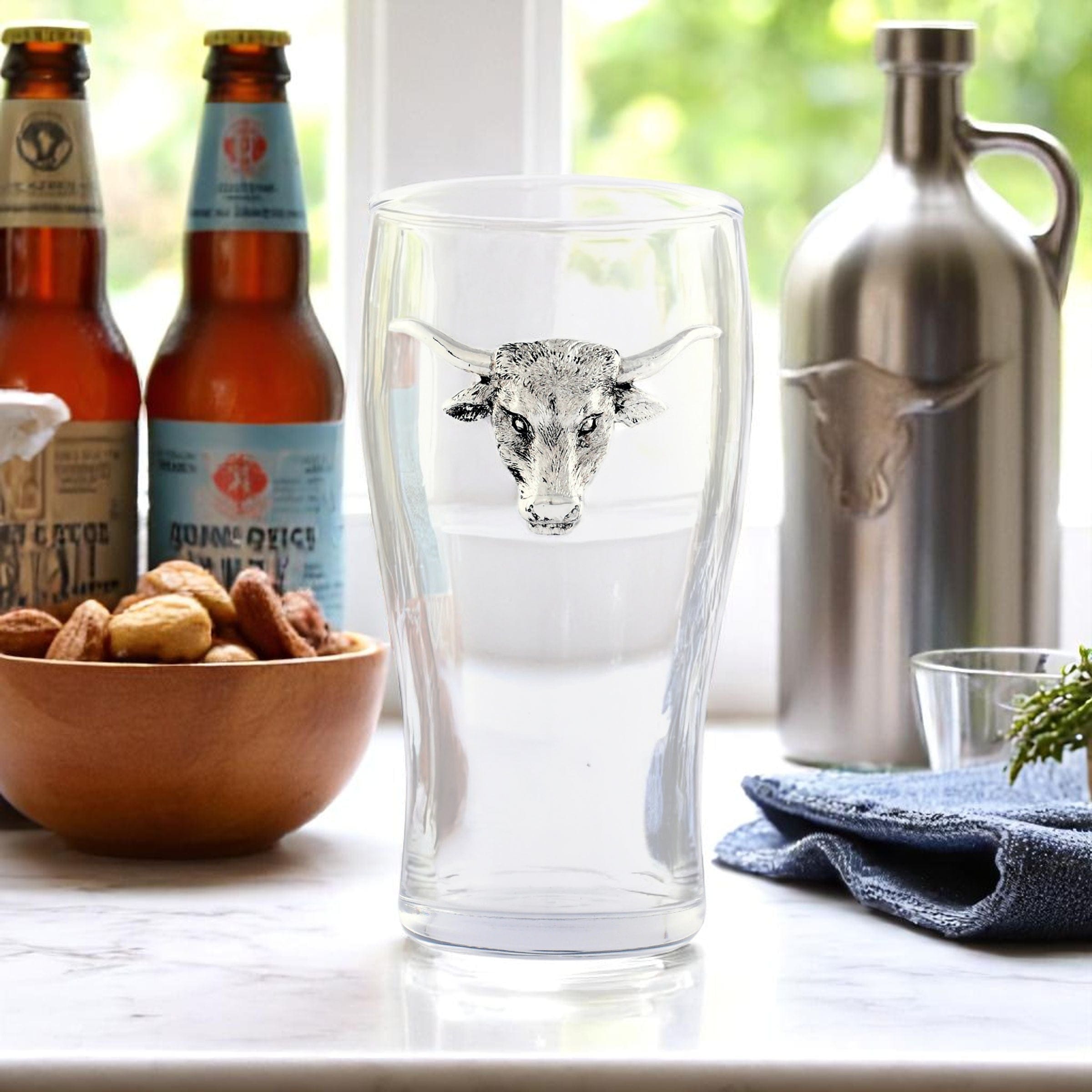 Longhorn Beer Pint Glasses - Set of 4 – The Boot & Bridle