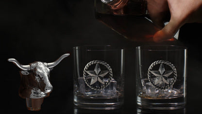 Longhorn Decanter Set with Pair of Glasses