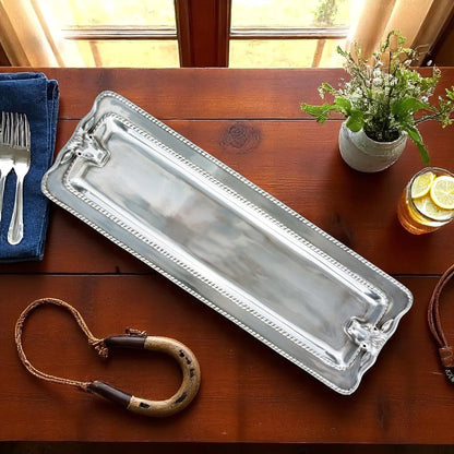 Longhorn with Braid Oblong Tray