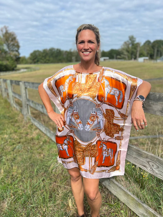 Western Kaftan Equestrian Mini Dress