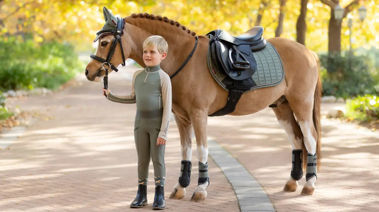 LeMieux Suede Close Contact Square Pad Rosemary XS