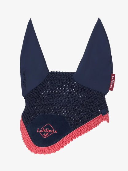 LeMieux Ear Bonnet Navy & Cranberry Classic