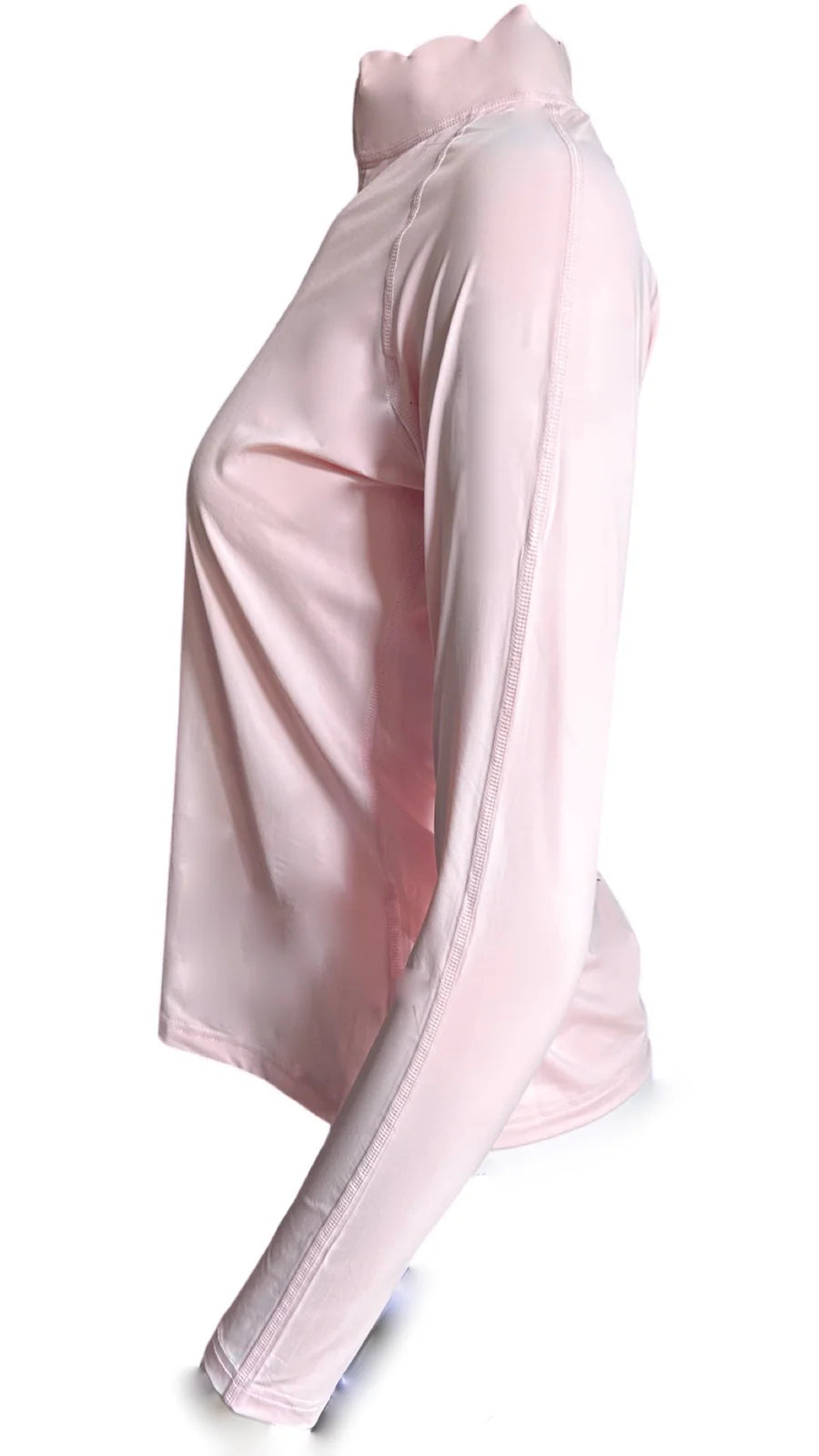 Scallop Collar Wicking Sunshirt- 70 Degrees Pale Primrose Pink