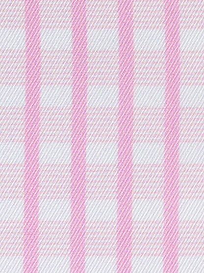 Ladies "Luna II" Pink Short Sleeve Performance Show Shirt with Pink Check Trim