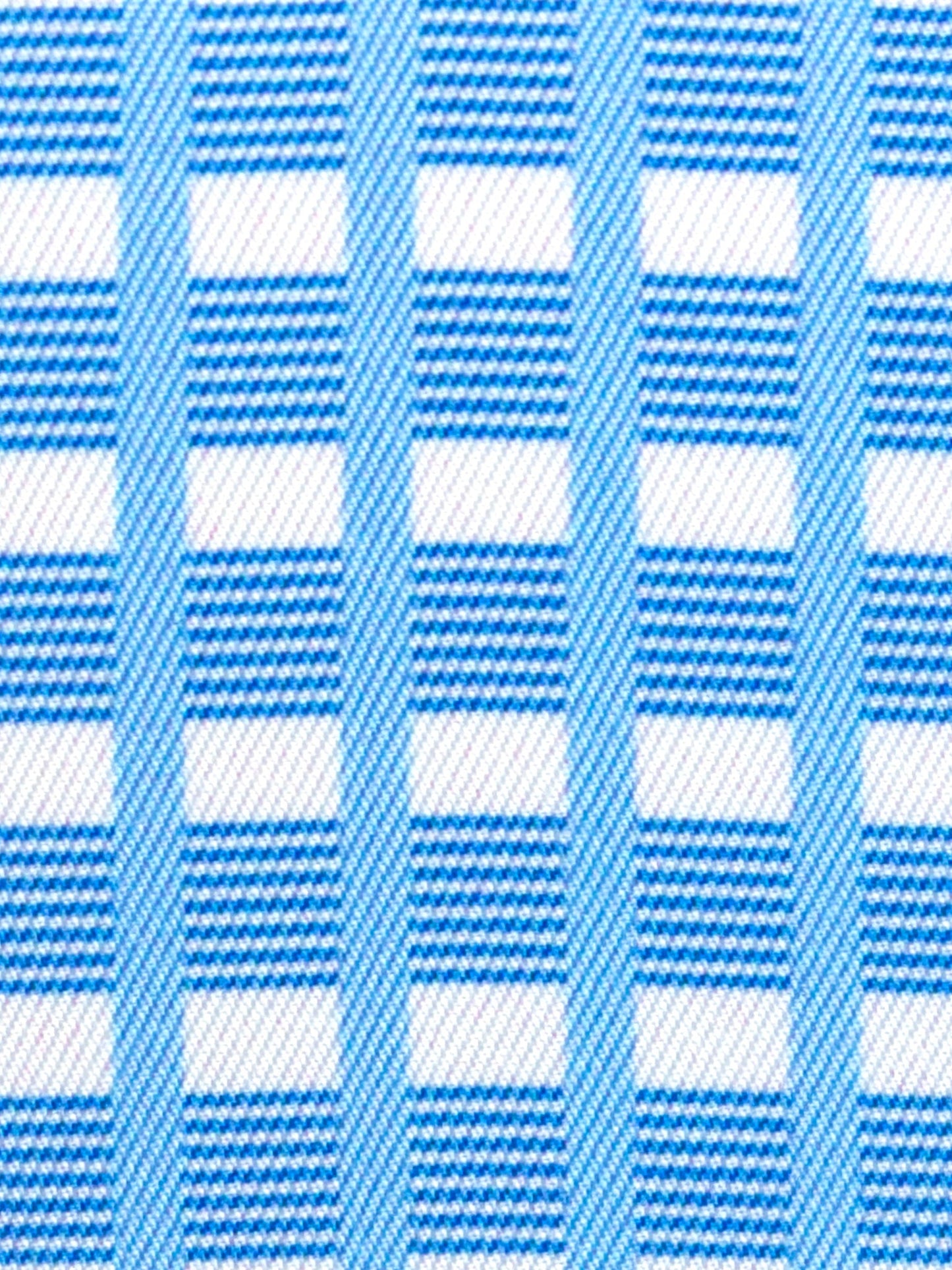 Girls "Luna II" Light Blue Short Sleeve Performance Show Shirt with Blue Checks Trim