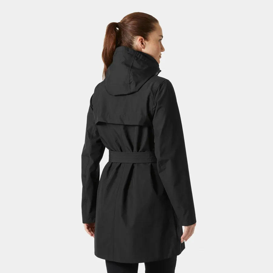 Helly Hansen Women's Trench Raincoat-Welsey-Black