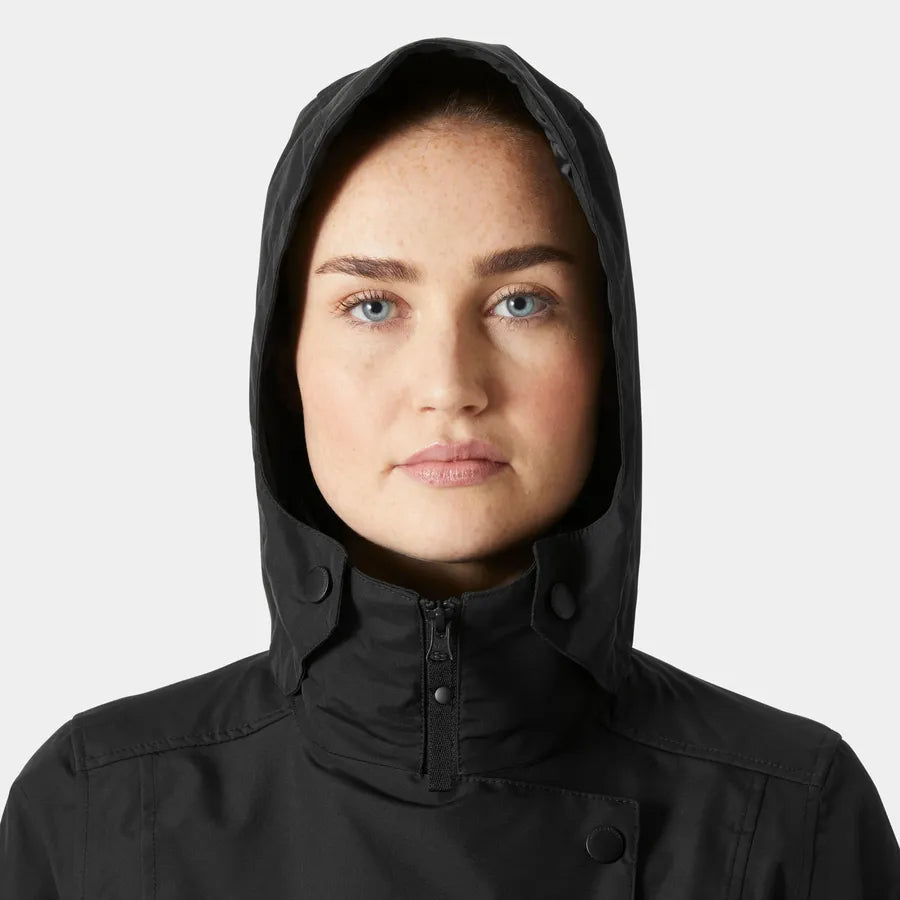 Helly Hansen Women's Trench Raincoat-Welsey-Black