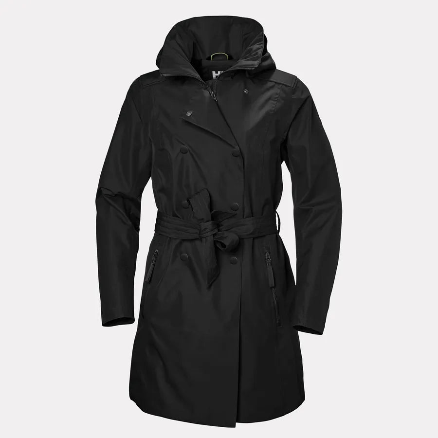 Helly Hansen Women's Trench Raincoat-Welsey-Black