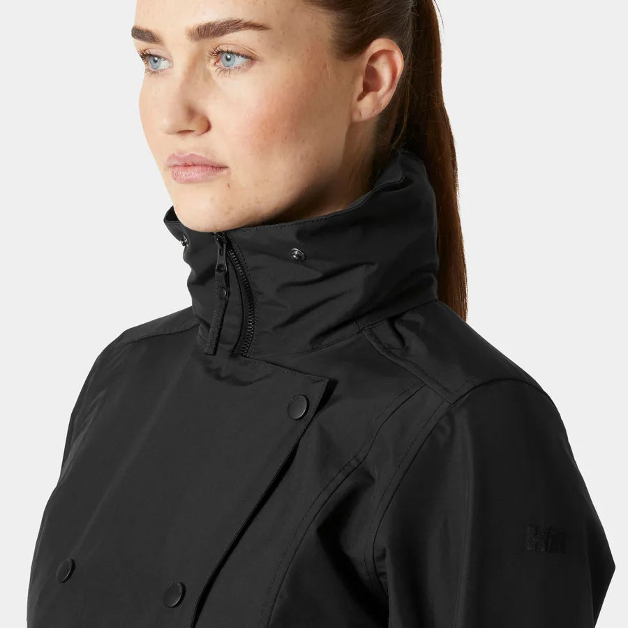 Helly Hansen Women's Trench Raincoat-Welsey-Black