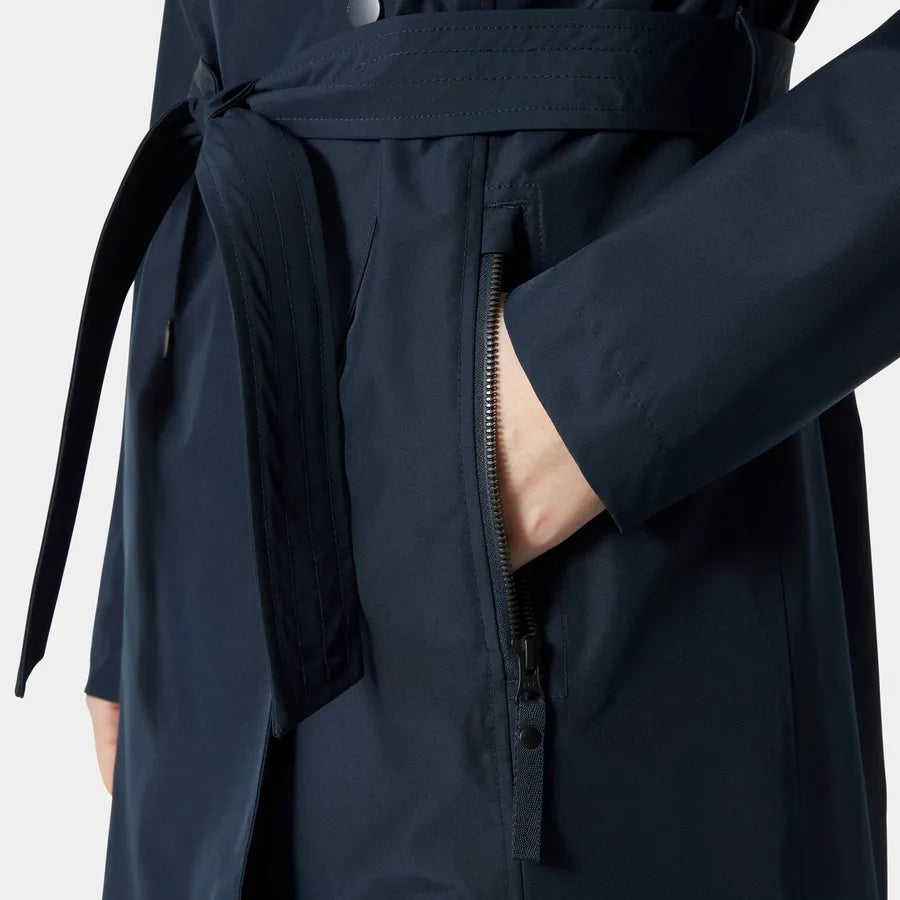 Helly Hansen Women's Trench Raincoat-Welsey-Navy